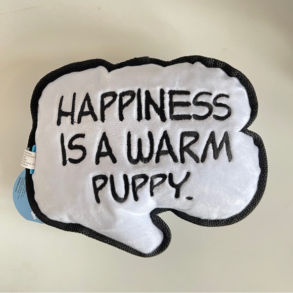 Bark Charlie Brown Good Grief Dog Toy Squeaker Plush Speech Balloon Bubble Gift - Picture 1 of 8